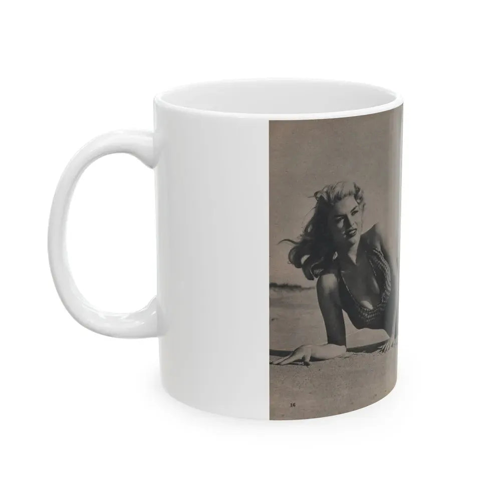 Jayne Mansfield #288 - JAYNE Pocket Magazine Pages 20 & 21 (Vintage Female Icon) White Coffee Mug - Go Mug Yourself