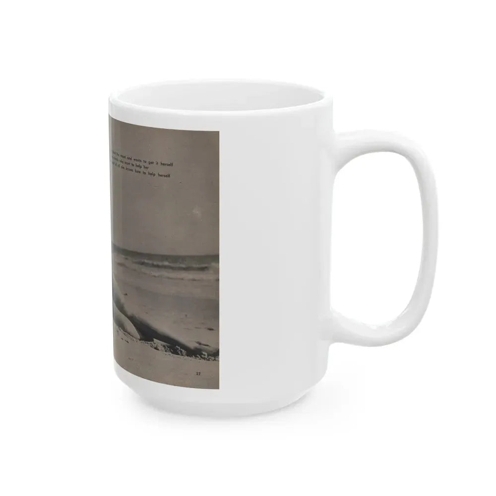 Jayne Mansfield #288 - JAYNE Pocket Magazine Pages 20 & 21 (Vintage Female Icon) White Coffee Mug - Go Mug Yourself