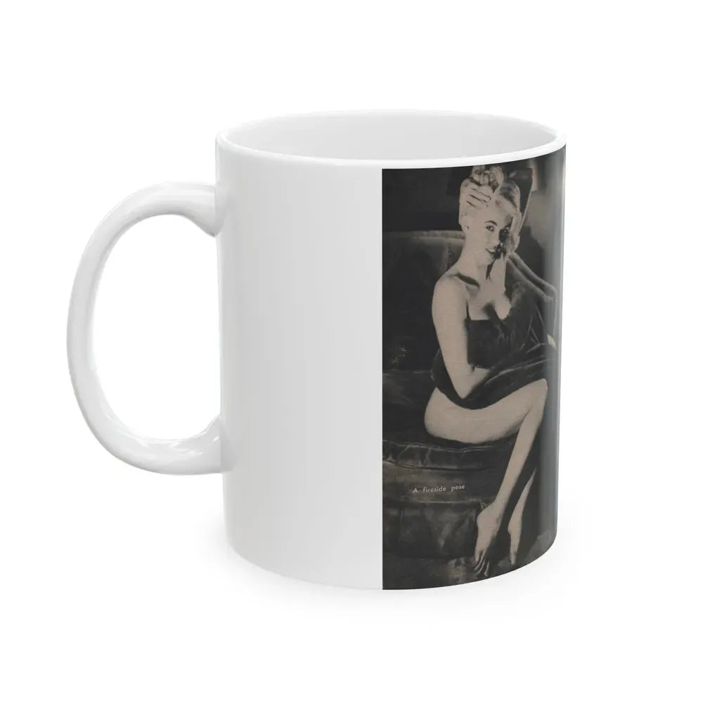 Jayne Mansfield #289 - JAYNE Pocket Magazine Pages 22 & 23 (Vintage Female Icon) White Coffee Mug - Go Mug Yourself