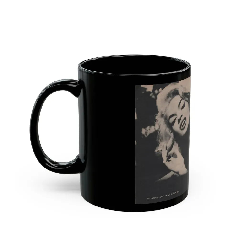 Jayne Mansfield #290 - JAYNE Pocket Magazine Pages 24 & 25 (Vintage Female Icon) Black Coffee Mug - Go Mug Yourself