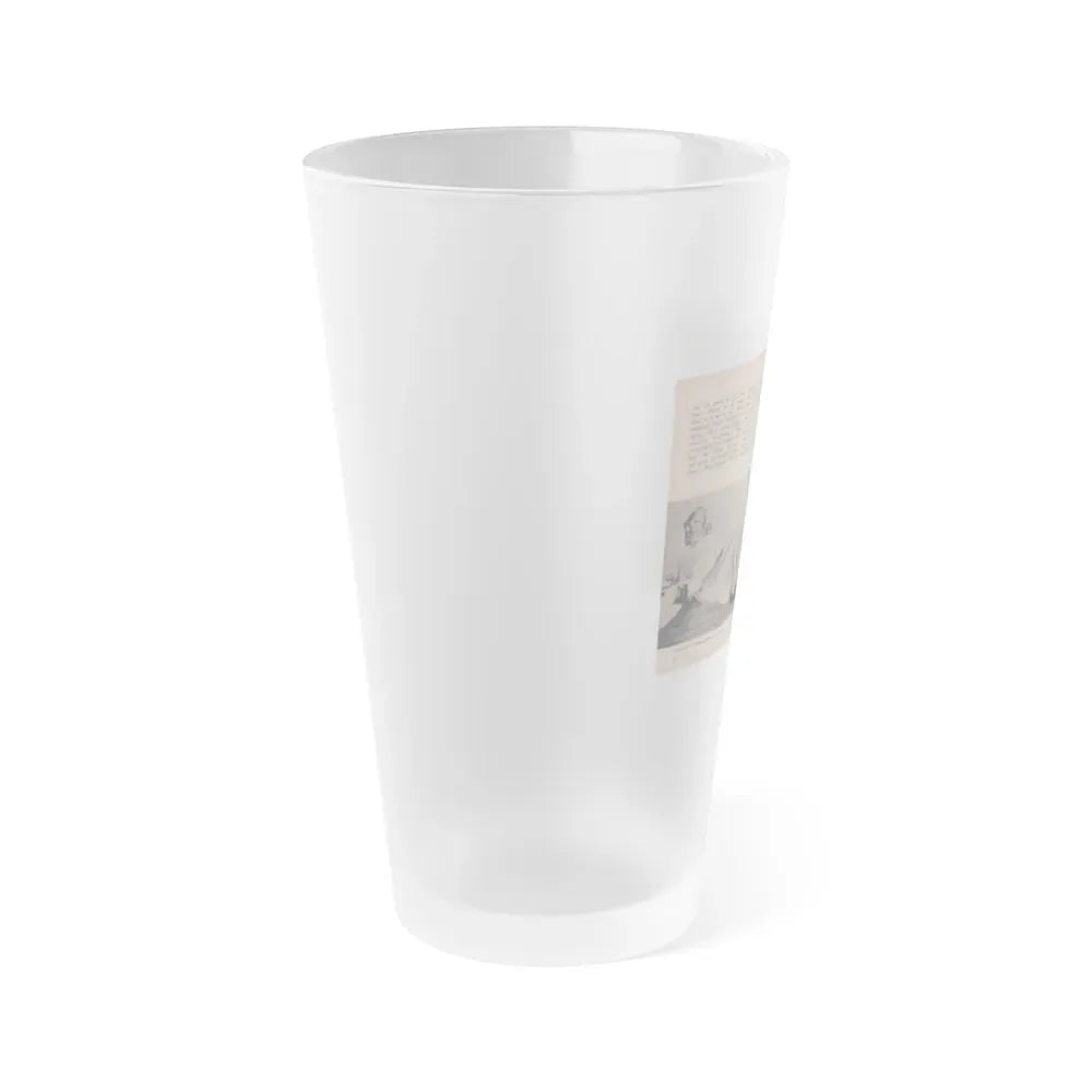 Jayne Mansfield #291 - JAYNE Pocket Magazine Pages 26 & 27 (Vintage Female Icon) Frosted Pint Glass 16oz - Go Mug Yourself