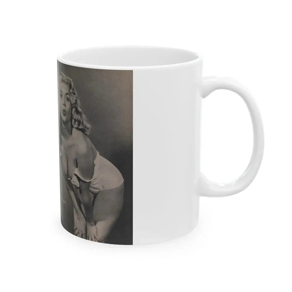 Jayne Mansfield #291 - JAYNE Pocket Magazine Pages 26 & 27 (Vintage Female Icon) White Coffee Mug - Go Mug Yourself