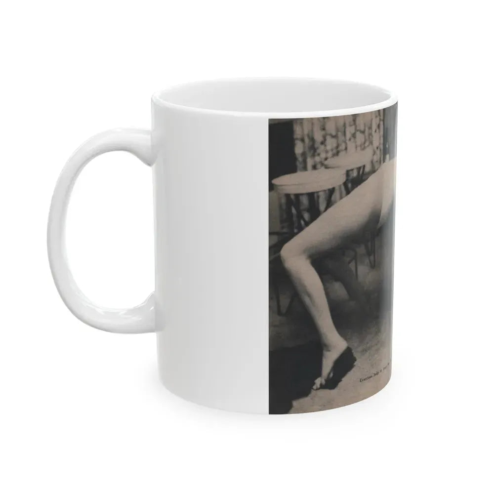 Jayne Mansfield #294 - JAYNE Pocket Magazine Pages 32 & 33 (Vintage Female Icon) White Coffee Mug - Go Mug Yourself