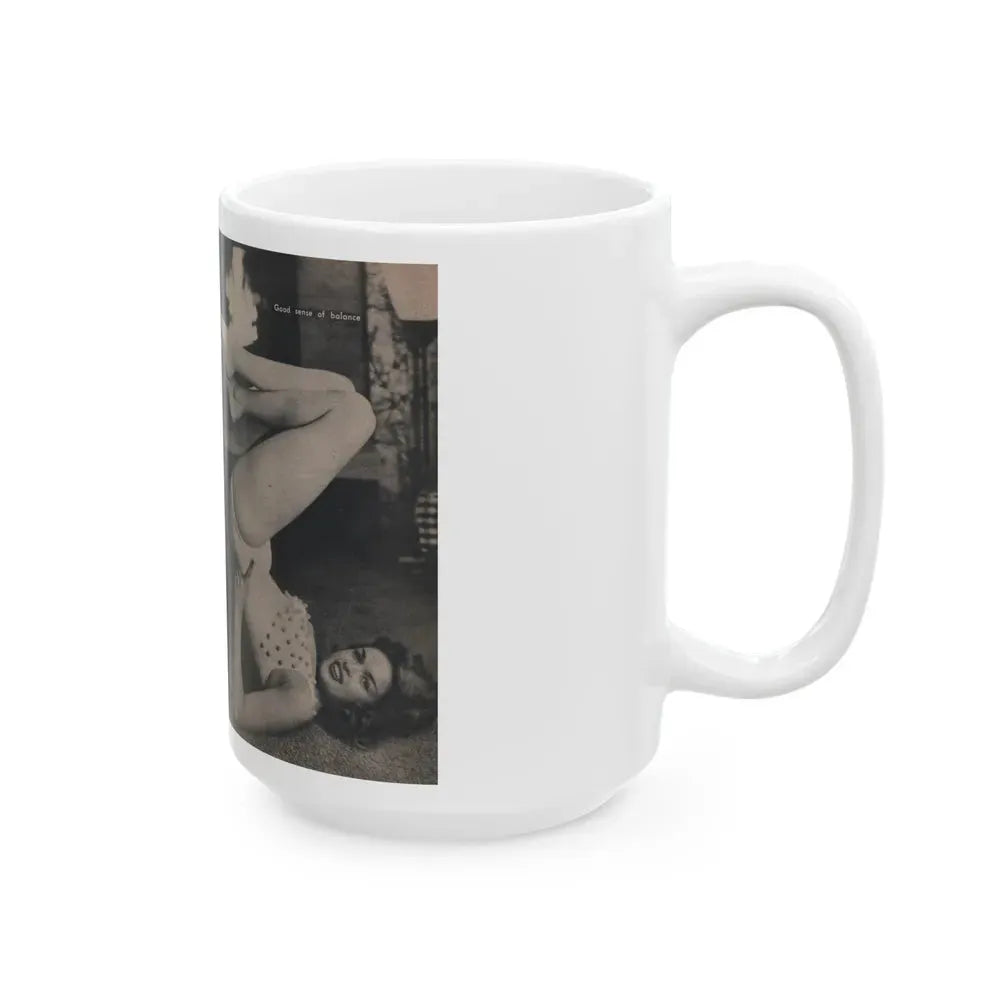 Jayne Mansfield #295 - JAYNE Pocket Magazine Pages 34 & 35 (Vintage Female Icon) White Coffee Mug - Go Mug Yourself