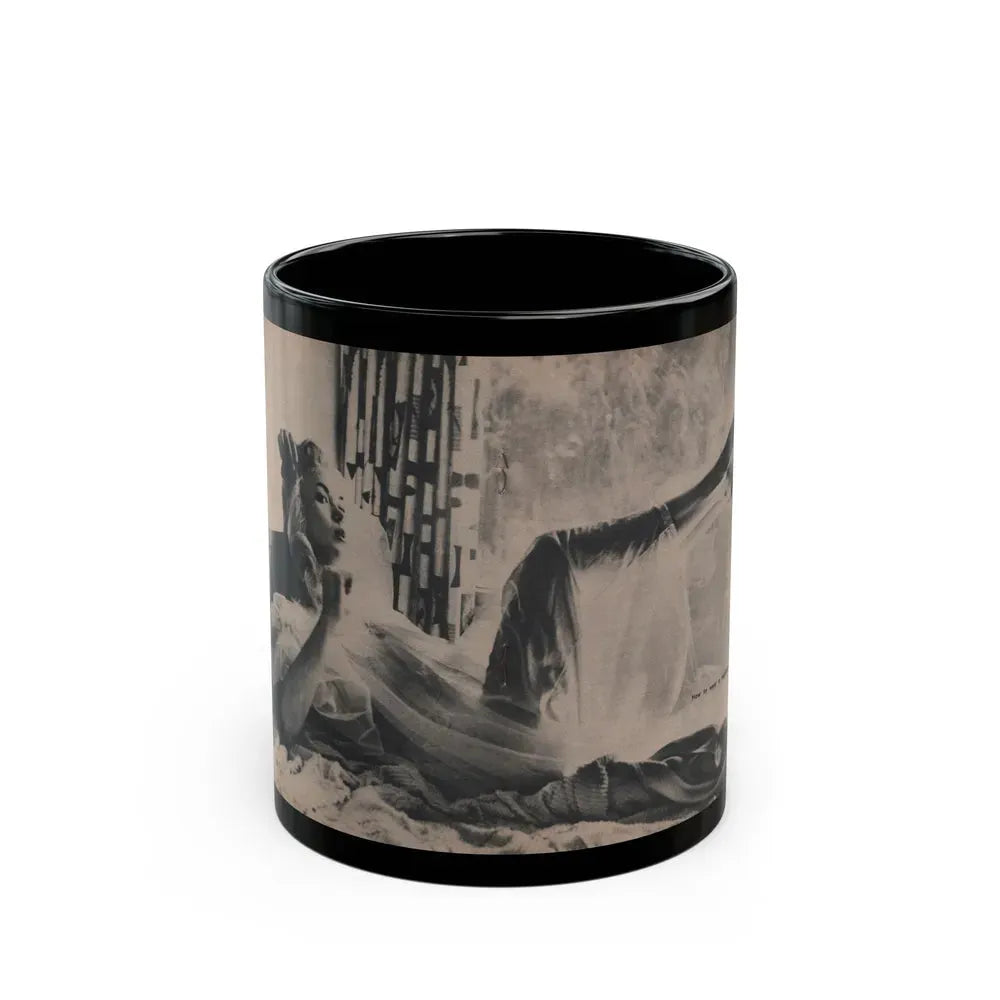 Jayne Mansfield #296 - JAYNE Pocket Magazine Pages 36 & 37 (Vintage Female Icon) Black Coffee Mug 11oz - Go Mug Yourself