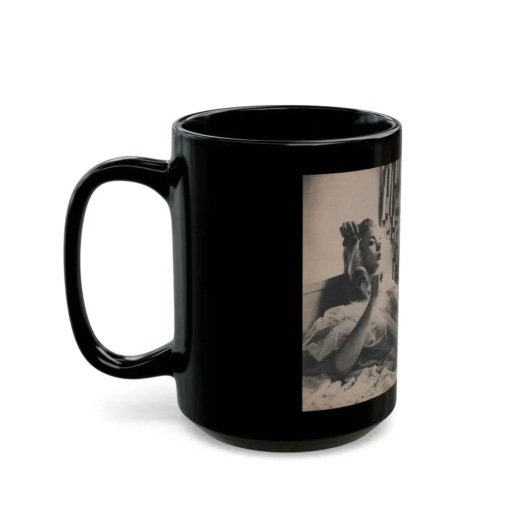 Jayne Mansfield #296 - JAYNE Pocket Magazine Pages 36 & 37 (Vintage Female Icon) Black Coffee Mug - Go Mug Yourself