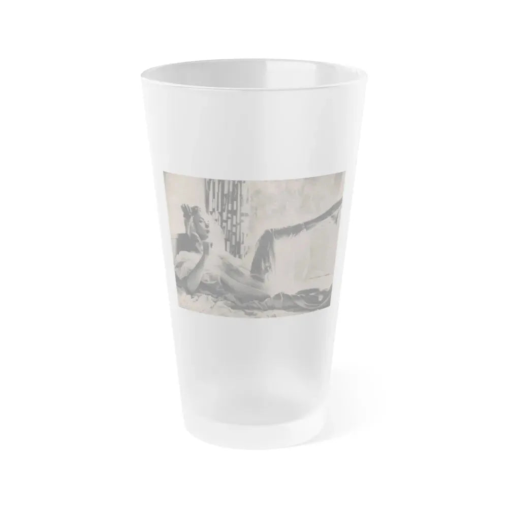 Jayne Mansfield #296 - JAYNE Pocket Magazine Pages 36 & 37 (Vintage Female Icon) Frosted Pint Glass 16oz 16oz Frosted - Go Mug Yourself