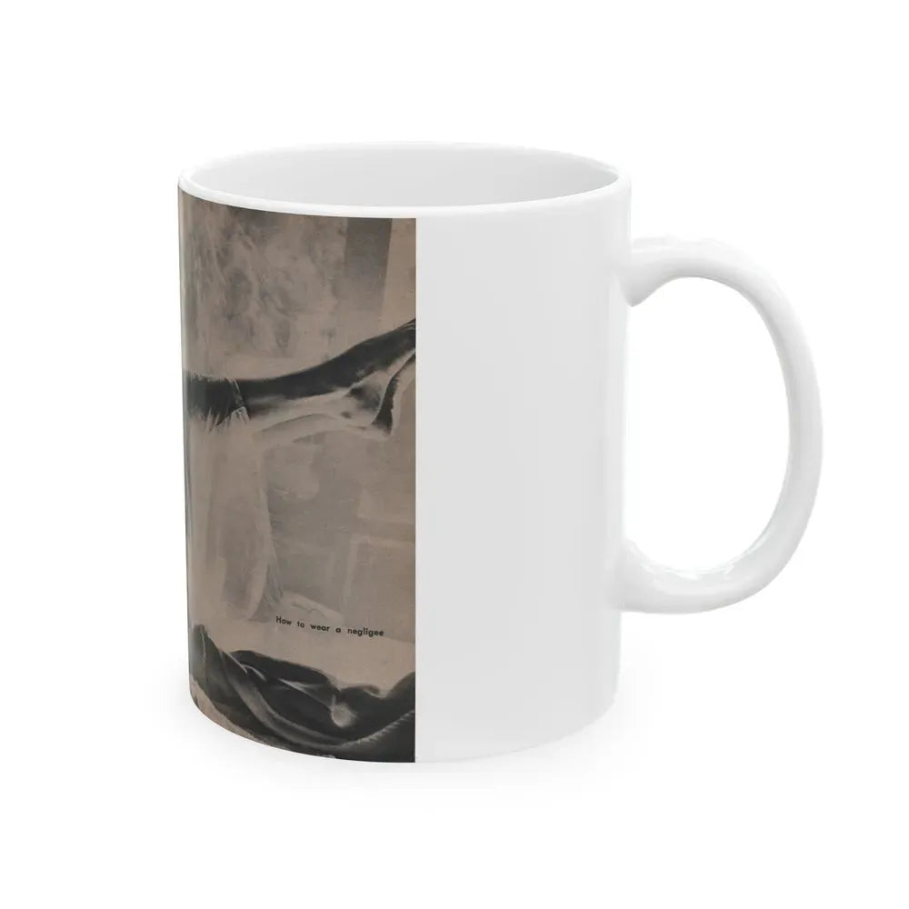 Jayne Mansfield #296 - JAYNE Pocket Magazine Pages 36 & 37 (Vintage Female Icon) White Coffee Mug - Go Mug Yourself