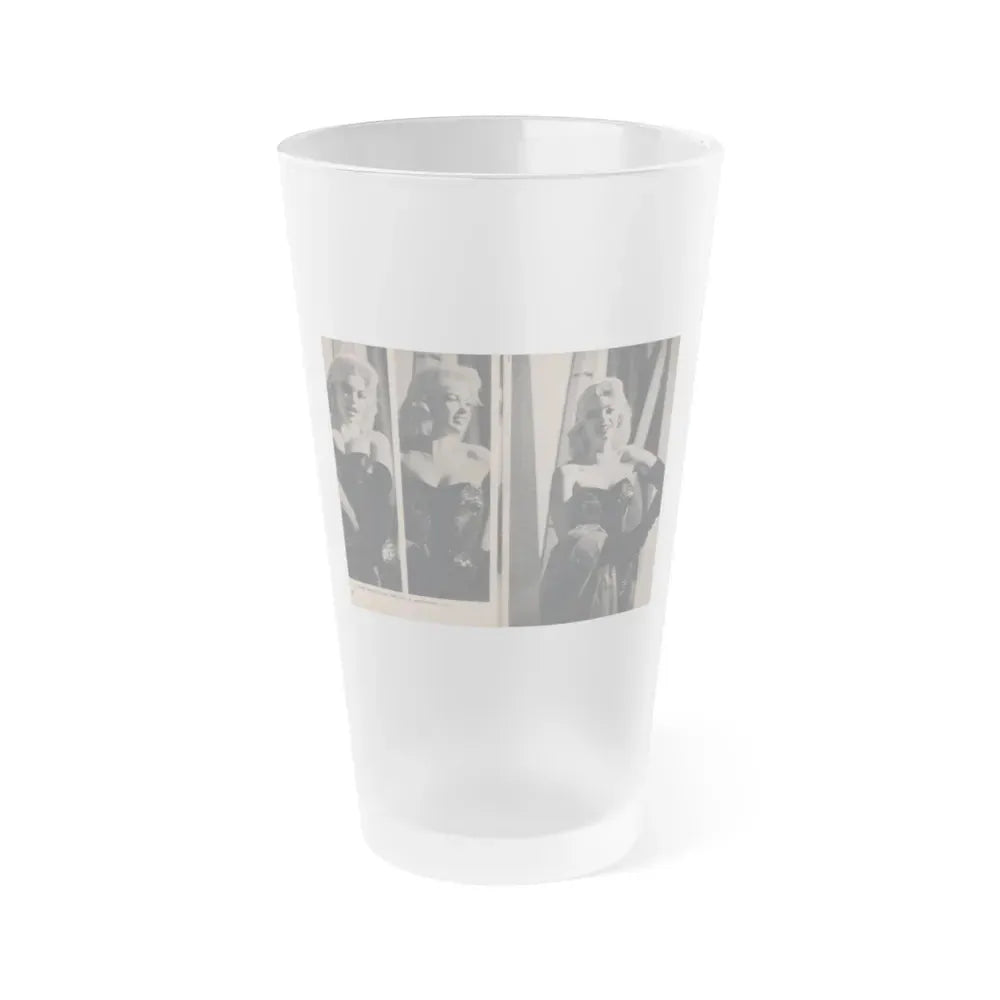 Jayne Mansfield #298 - JAYNE Pocket Magazine Pages 40 & 41 (Vintage Female Icon) Frosted Pint Glass 16oz 16oz Frosted - Go Mug Yourself