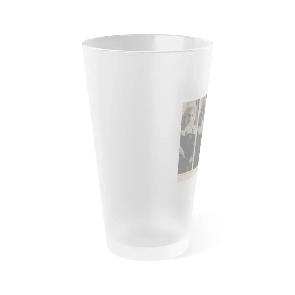 Jayne Mansfield #298 - JAYNE Pocket Magazine Pages 40 & 41 (Vintage Female Icon) Frosted Pint Glass 16oz - Go Mug Yourself