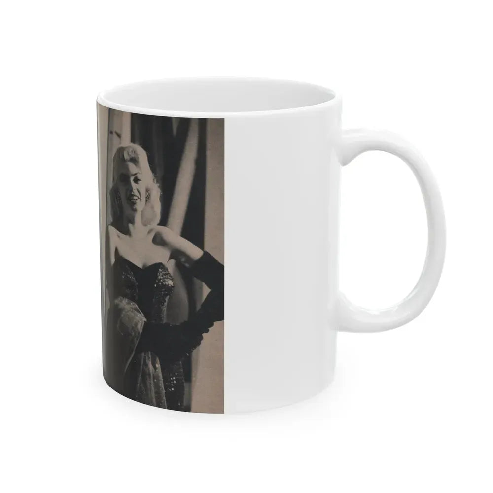 Jayne Mansfield #298 - JAYNE Pocket Magazine Pages 40 & 41 (Vintage Female Icon) White Coffee Mug - Go Mug Yourself