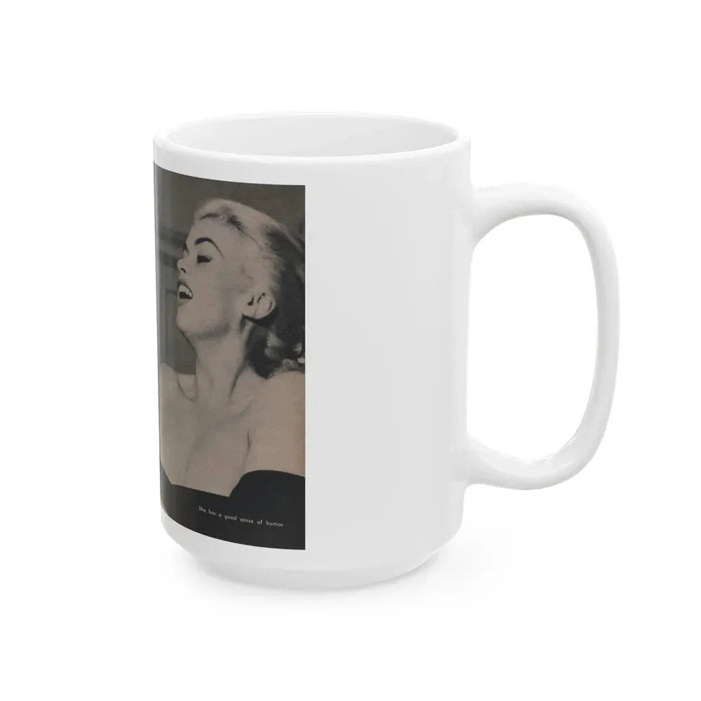 Jayne Mansfield #301 - JAYNE Pocket Magazine Pages 46 & 47 (Vintage Female Icon) White Coffee Mug - Go Mug Yourself