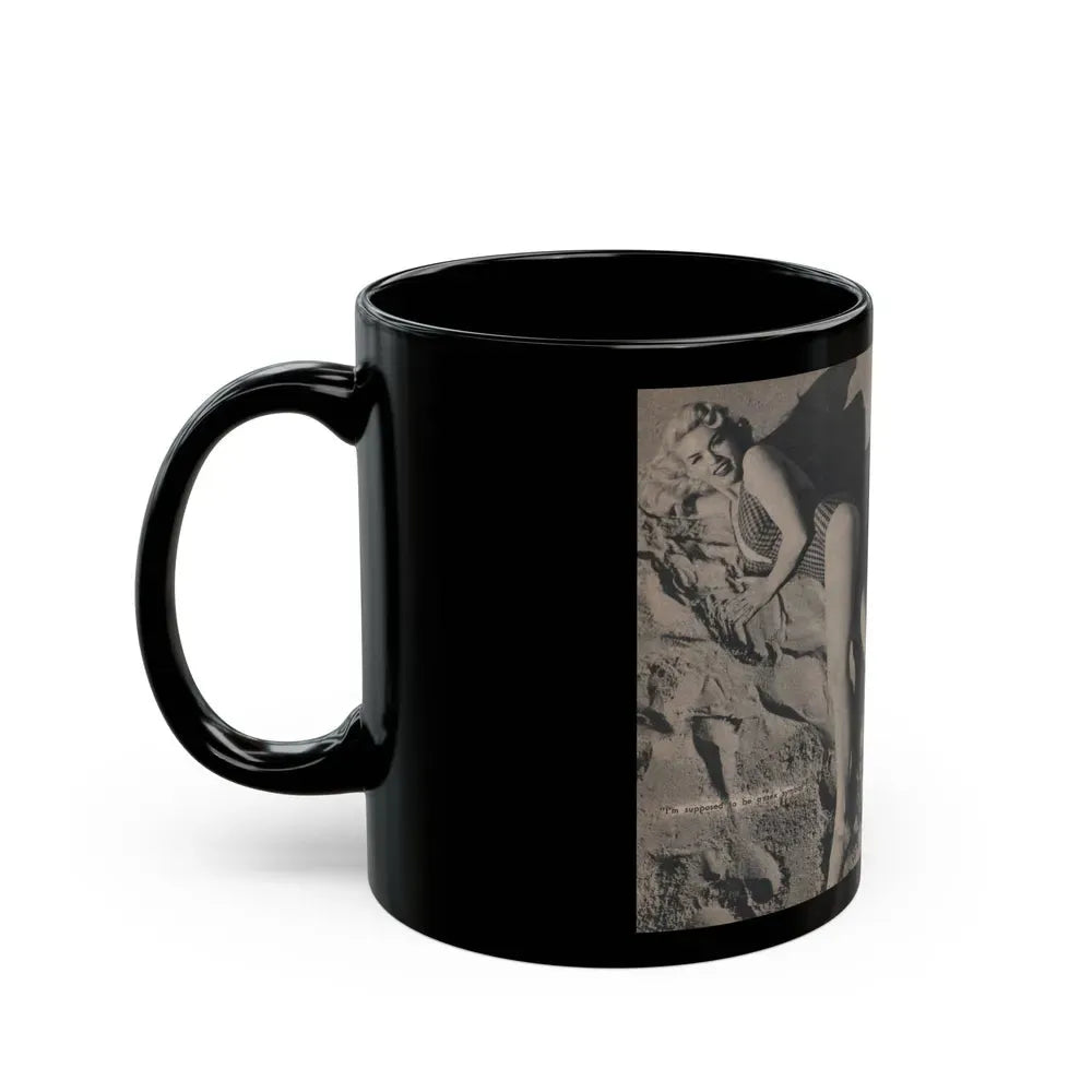 Jayne Mansfield #302 - JAYNE Pocket Magazine Pages 48 & 49 (Vintage Female Icon) Black Coffee Mug - Go Mug Yourself