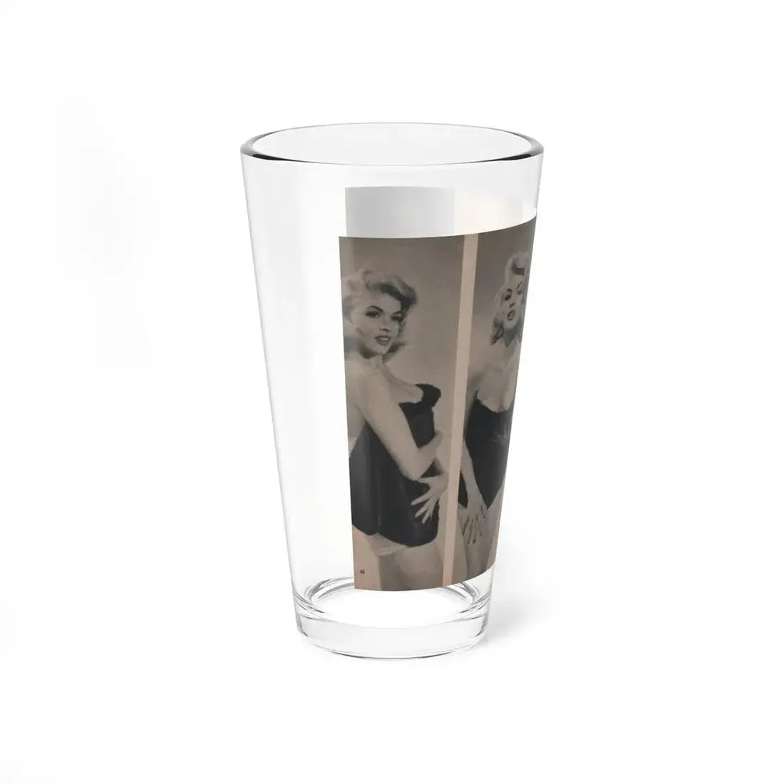 Jayne Mansfield #303 - JAYNE Pocket Magazine Pages 50 & 51 (Vintage Female Icon) Pint Glass 16oz - Go Mug Yourself