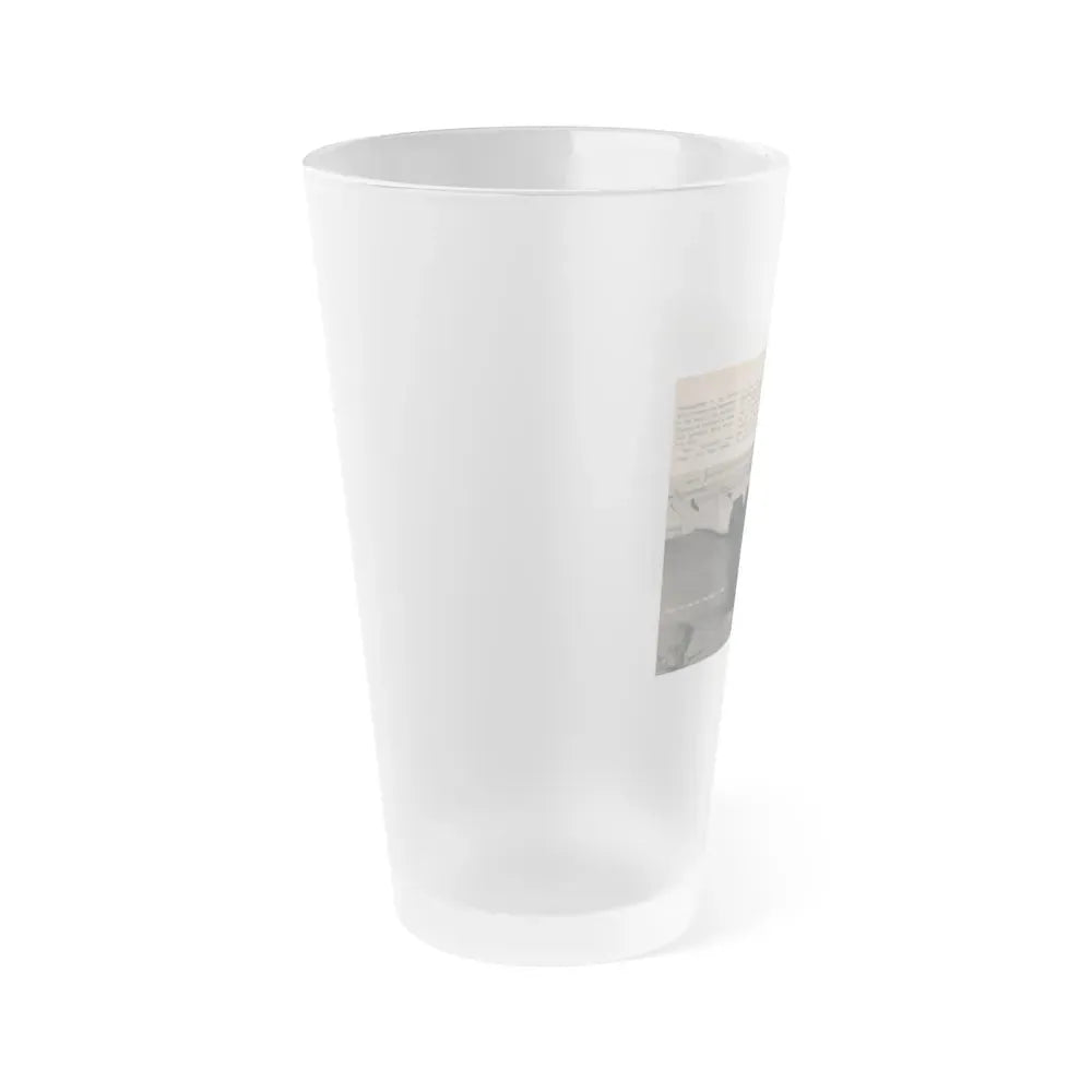 Jayne Mansfield #304 - JAYNE Pocket Magazine Pages 52 & 53 (Vintage Female Icon) Frosted Pint Glass 16oz - Go Mug Yourself