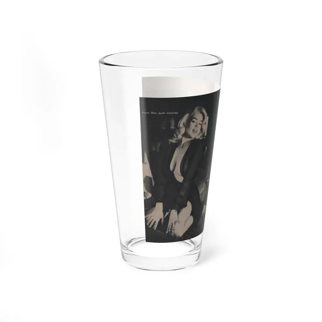 Jayne Mansfield #305 - JAYNE Pocket Magazine Pages 54 & 55 (Vintage Female Icon) Pint Glass 16oz - Go Mug Yourself
