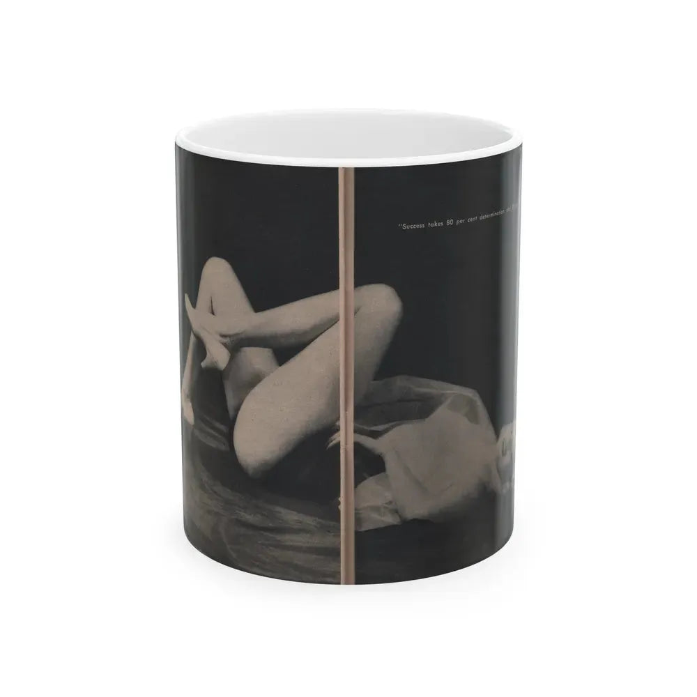 Jayne Mansfield #309 - JAYNE Pocket Magazine Pages 62 & 63 (Vintage Female Icon) White Coffee Mug 11oz - Go Mug Yourself