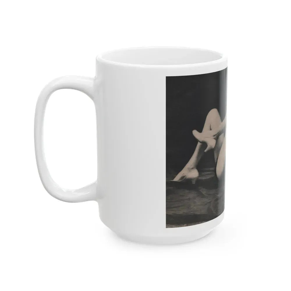 Jayne Mansfield #309 - JAYNE Pocket Magazine Pages 62 & 63 (Vintage Female Icon) White Coffee Mug - Go Mug Yourself