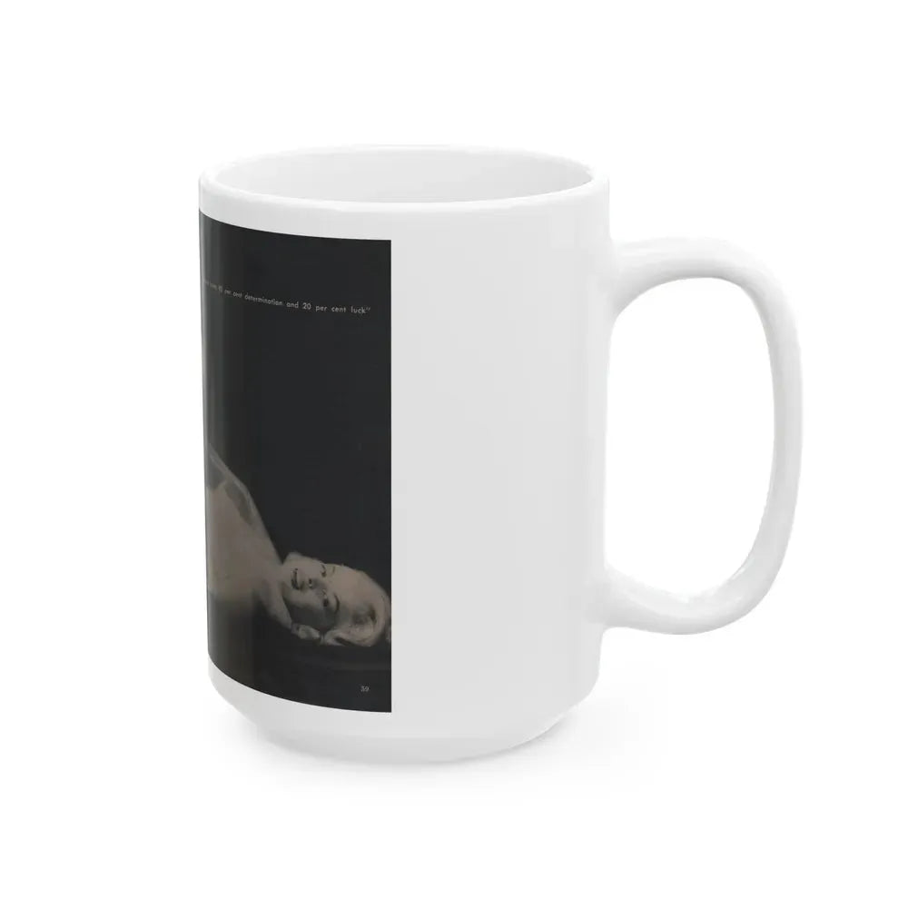 Jayne Mansfield #309 - JAYNE Pocket Magazine Pages 62 & 63 (Vintage Female Icon) White Coffee Mug - Go Mug Yourself