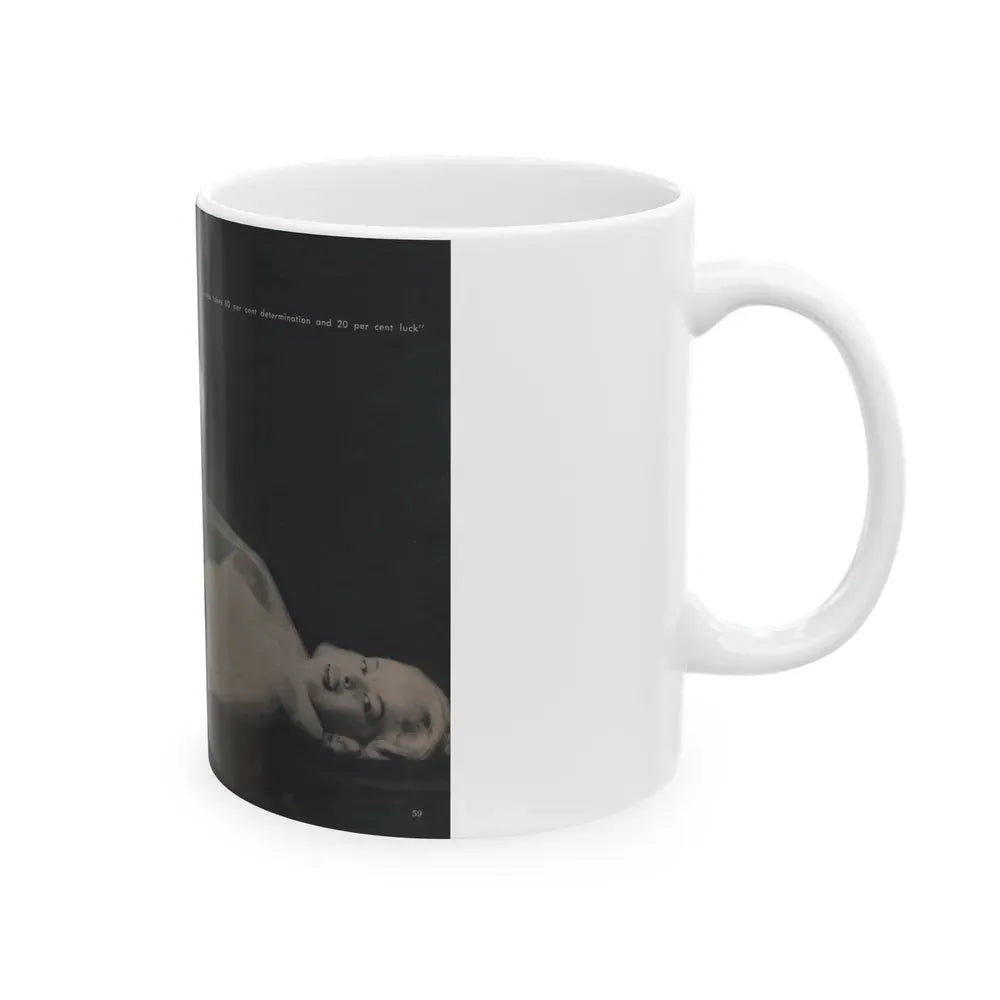 Jayne Mansfield #309 - JAYNE Pocket Magazine Pages 62 & 63 (Vintage Female Icon) White Coffee Mug - Go Mug Yourself