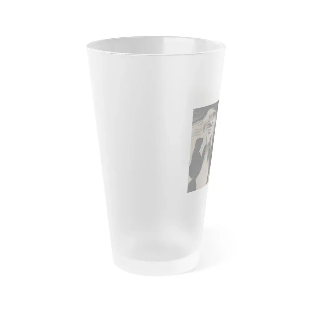Jayne Mansfield #310 - JAYNE Pocket Magazine Pages 64 & 65 (Vintage Female Icon) Frosted Pint Glass 16oz - Go Mug Yourself