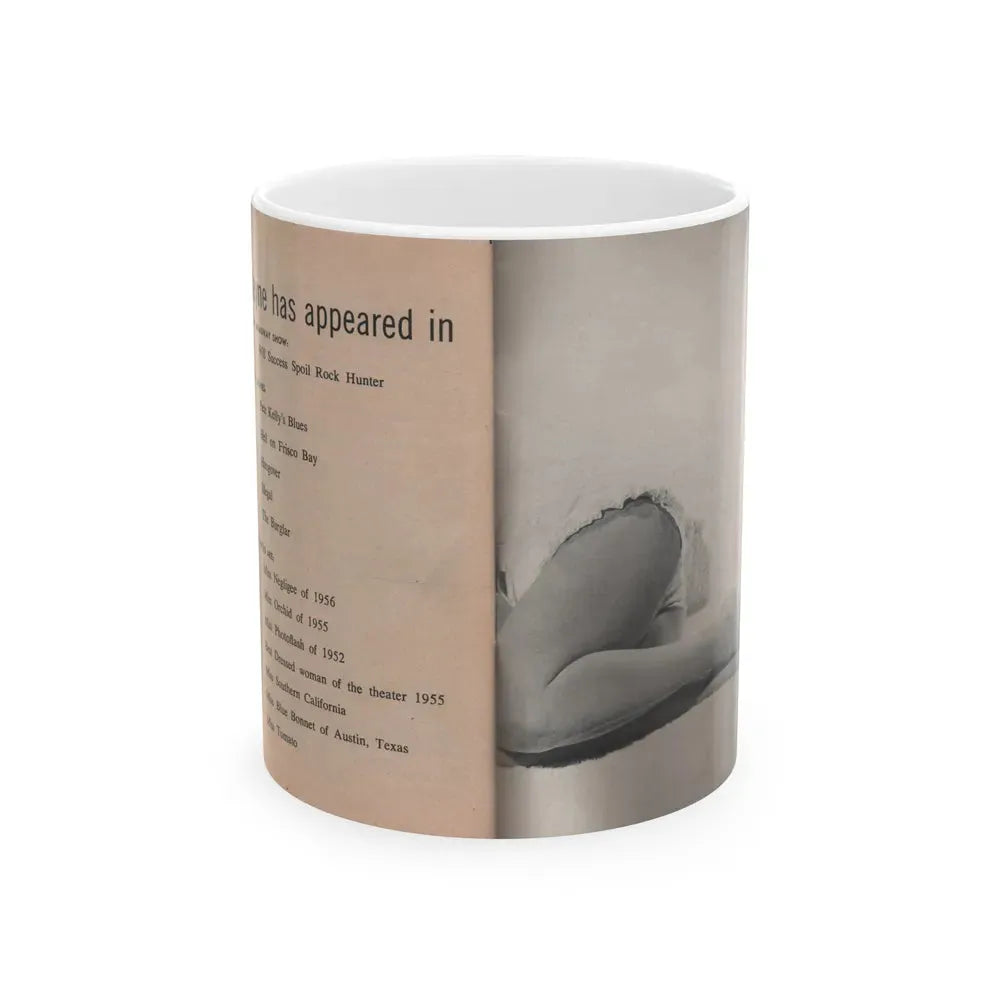 Jayne Mansfield #312 - JAYNE Pocket Magazine Pages 68 & 69 (Vintage Female Icon) White Coffee Mug 11oz - Go Mug Yourself