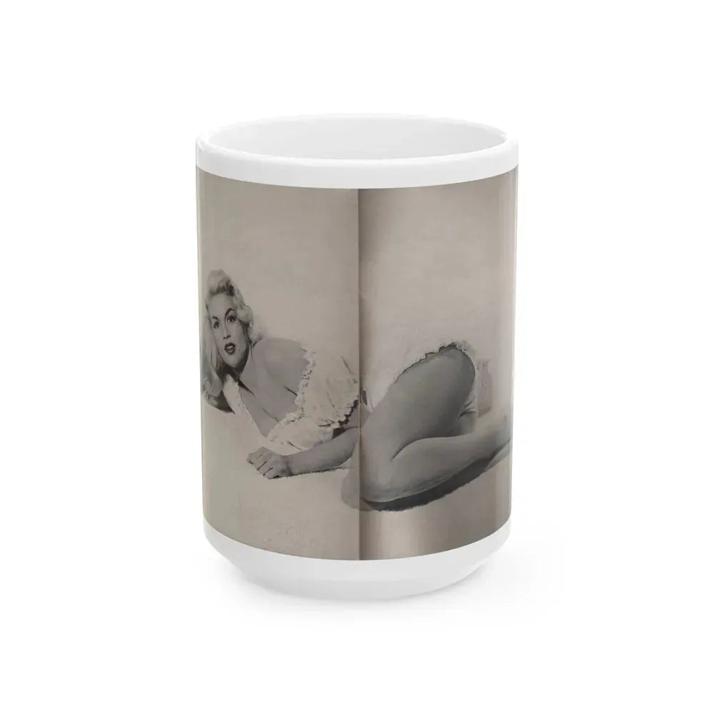 Jayne Mansfield #313 - JAYNE Pocket Magazine Joined (Vintage Female Icon) White Coffee Mug 15oz - Go Mug Yourself