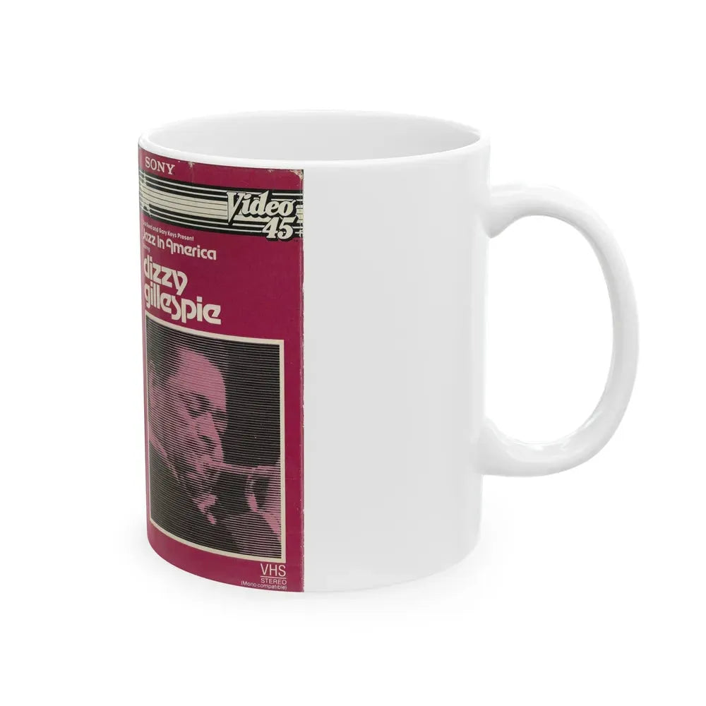 JAZZ IN AMERICA STARRING DIZZY GILLESPIE (VHS COVER) - White Coffee Mug - Go Mug Yourself
