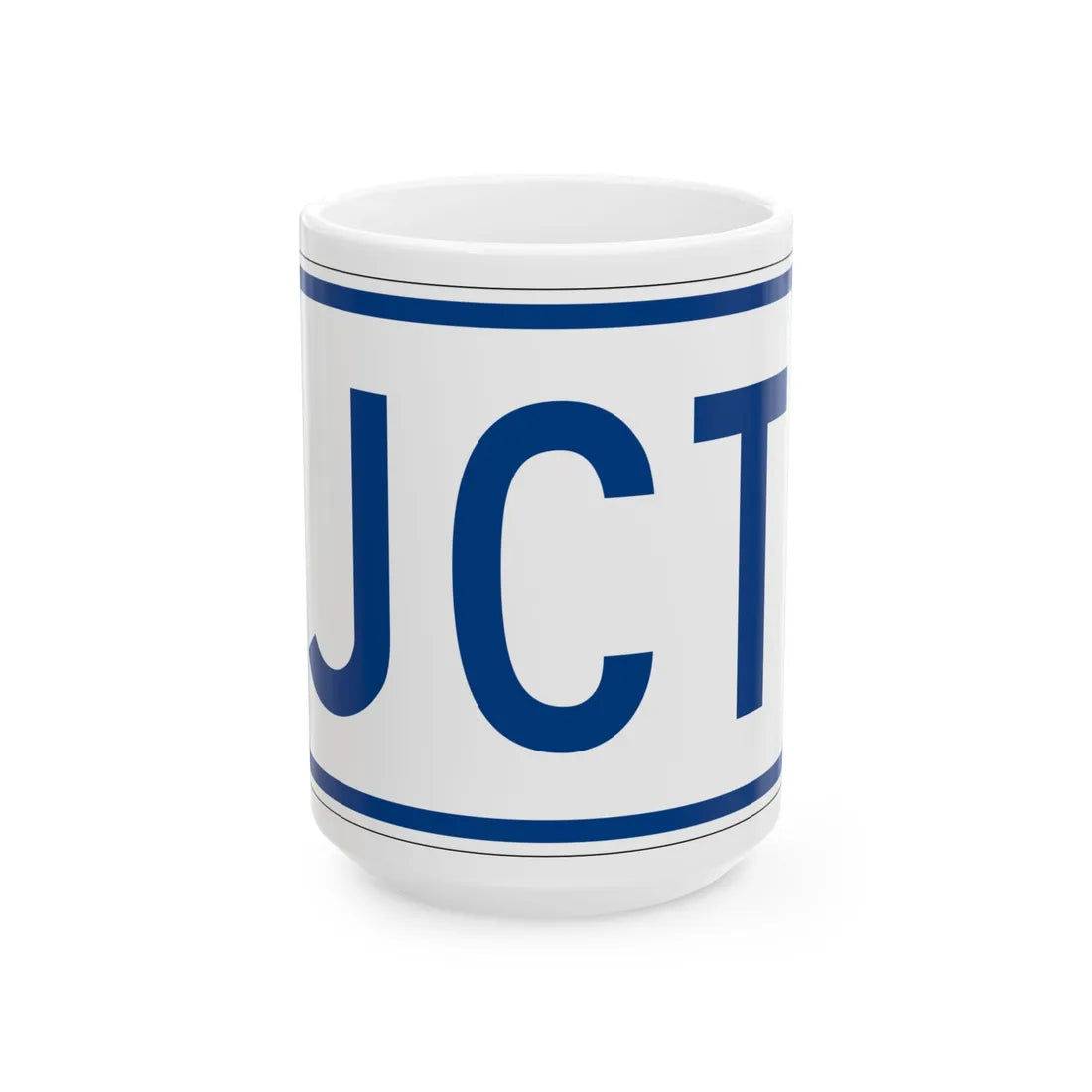 Jct plate South Carolina (South Carolina) (Road Sign) White Coffee Mug 15oz - Go Mug Yourself