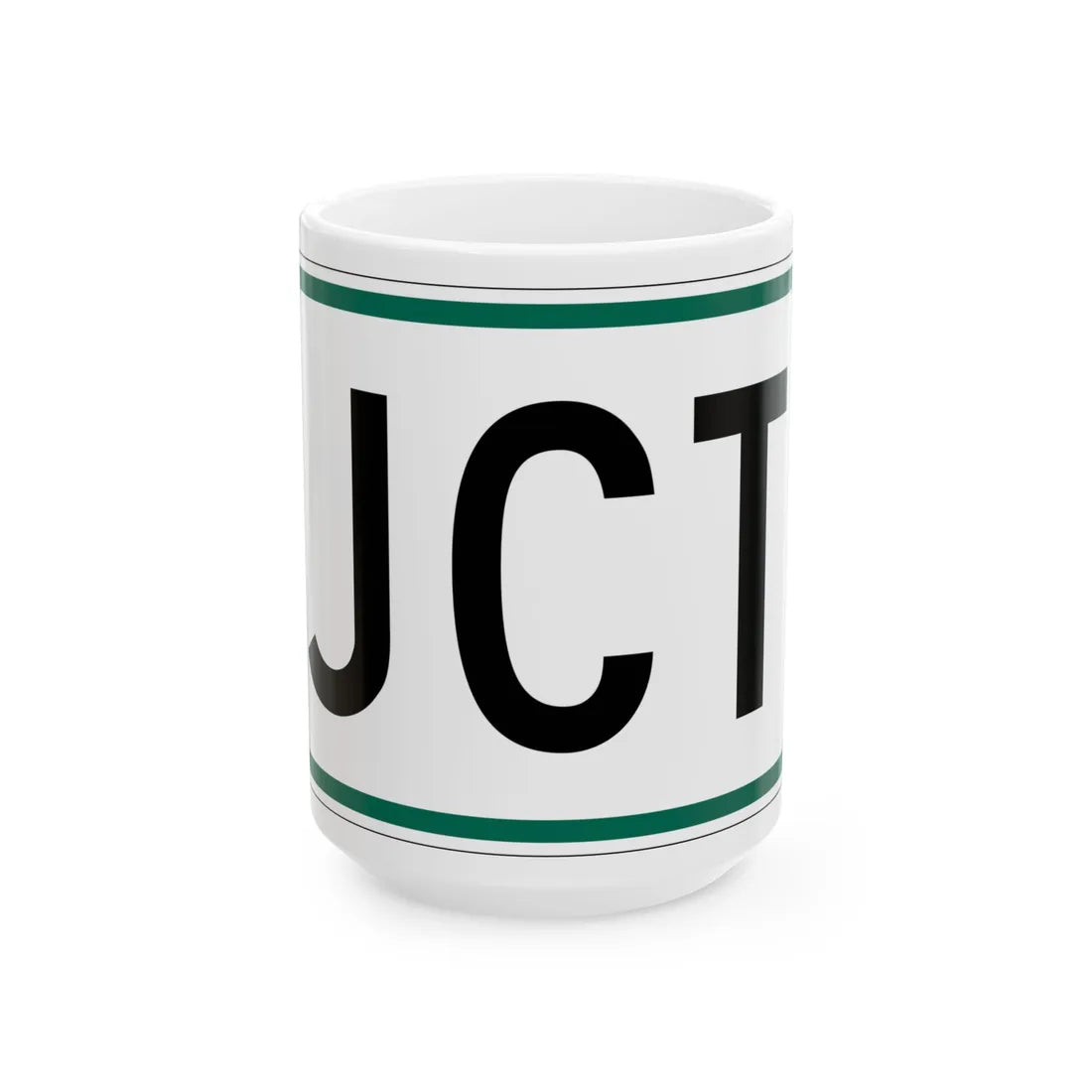 Jct plate South Dakota (South Dakota) (Road Sign) White Coffee Mug 15oz - Go Mug Yourself