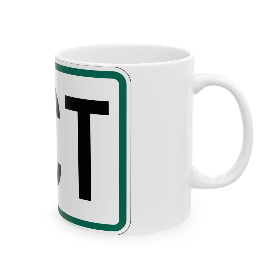 Jct plate South Dakota (South Dakota) (Road Sign) White Coffee Mug - Go Mug Yourself