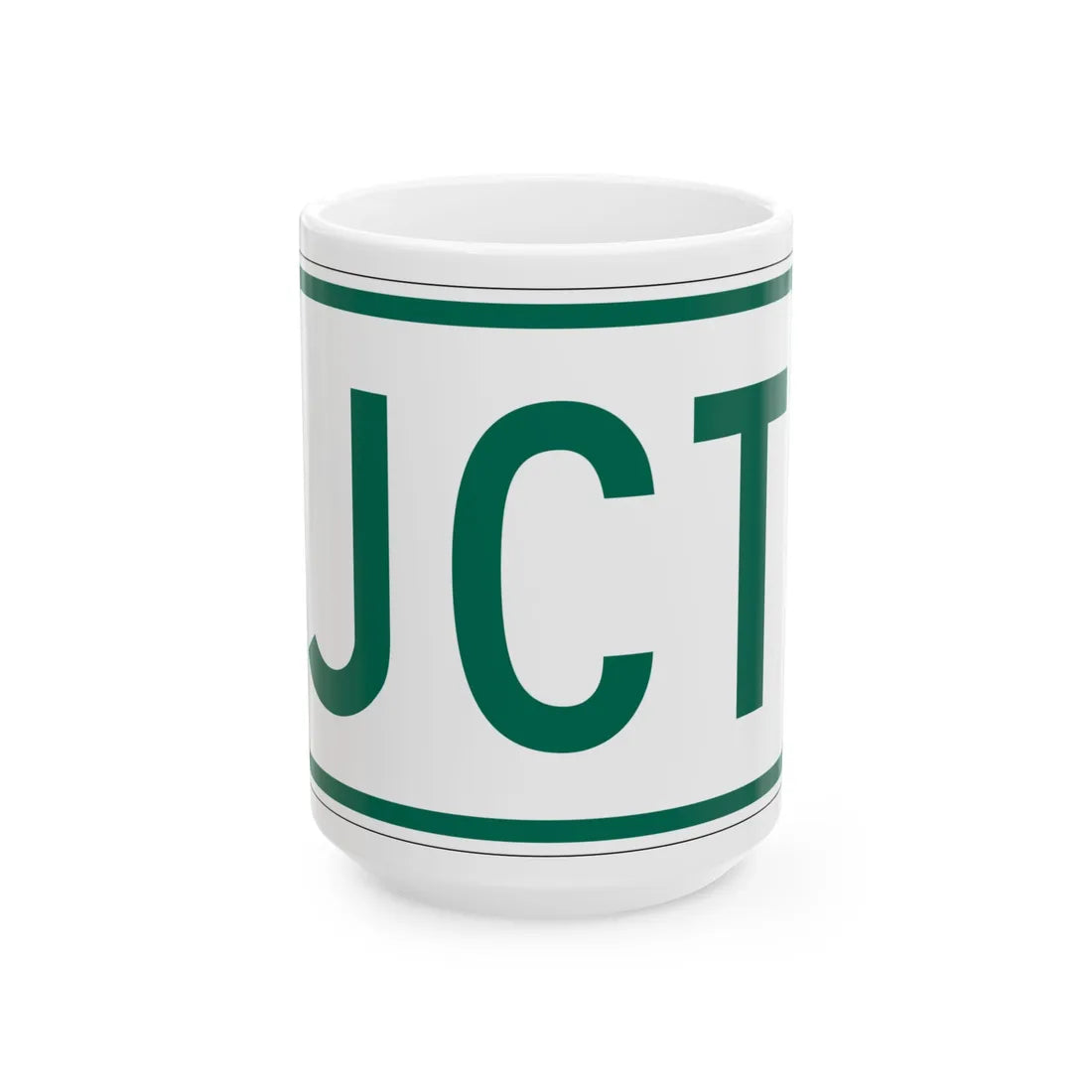 Jct plate Vermont (Vermont) (Road Sign) White Coffee Mug 15oz - Go Mug Yourself