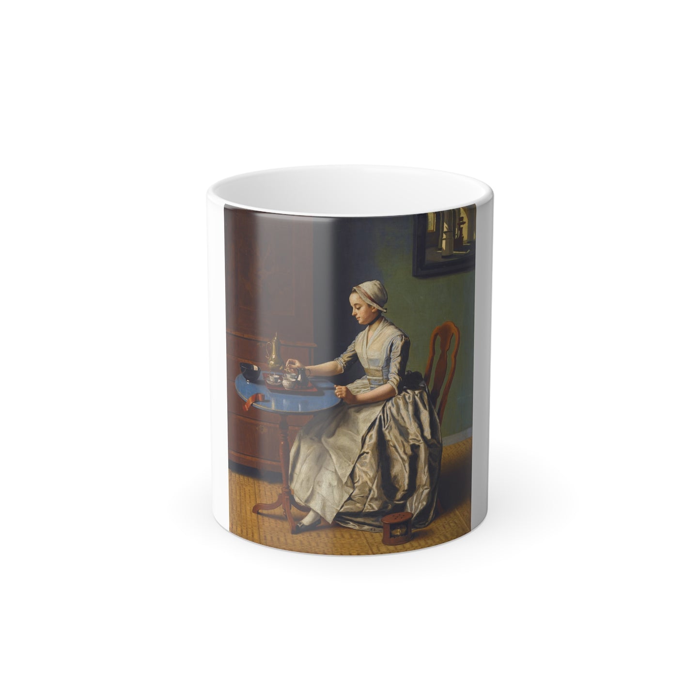Jean-Etienne Liotard (1702-1789) A Dutch Girl at Breakfast - Oil on Canvas - Color Changing Mug 11oz-11oz-Go Mug Yourself