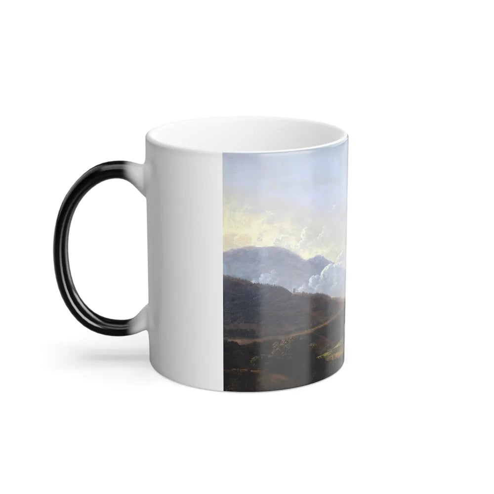 Jean Joseph Xavier Bidauld (1758-1846) An Italianate Landscape with Ruins and Cattle - Oil on Panel - Color Changing Mug 11oz - Go Mug Yourself