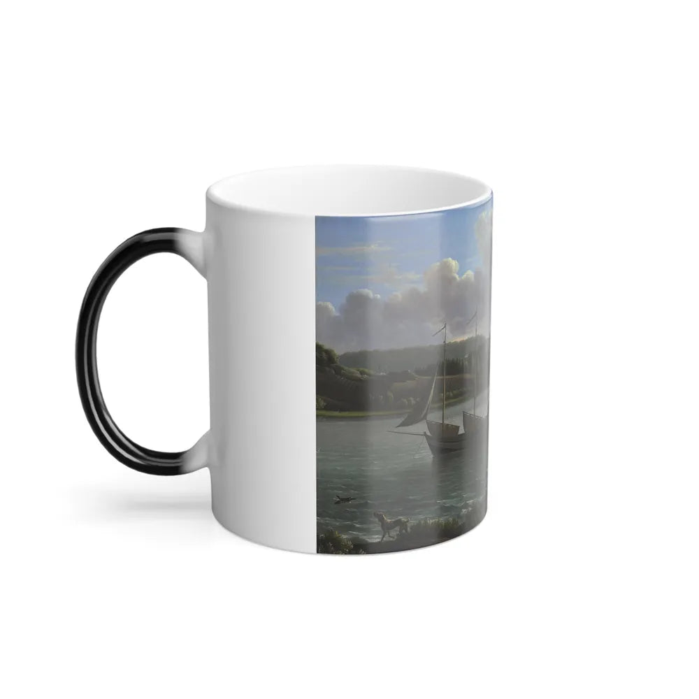 Jean-Joseph-Xavier Bidauld (1758-1846) The Departure for the Hunt - Oil on Canvas 1806 - Color Changing Mug 11oz - Go Mug Yourself