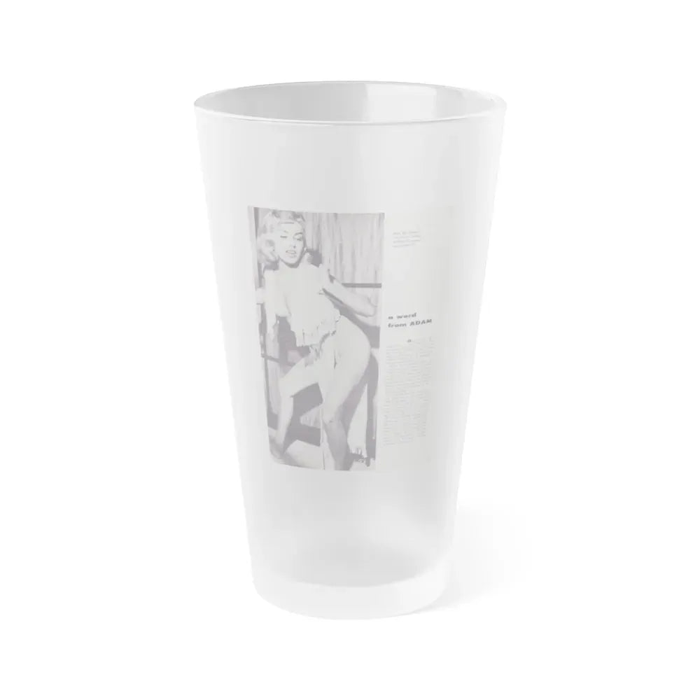 Jeanne Carmen #104 (Vintage Female Icon) Frosted Pint Glass 16oz 16oz Frosted - Go Mug Yourself