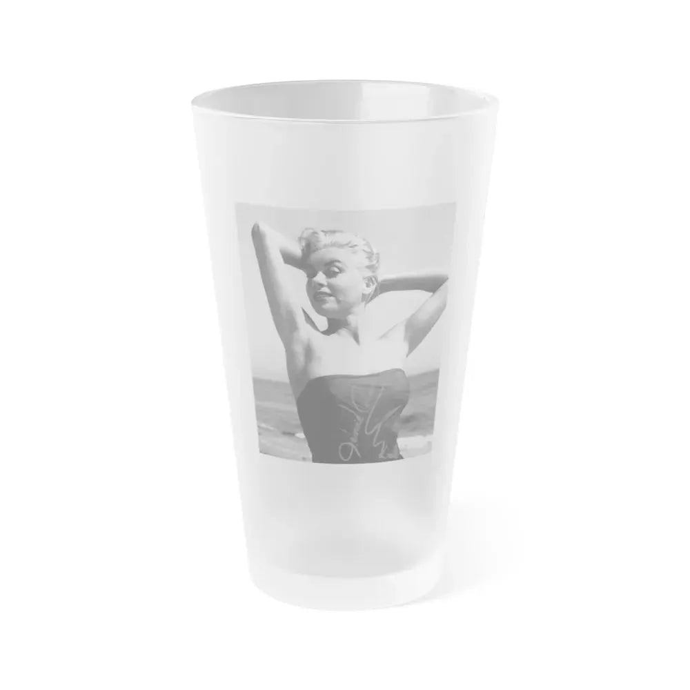 Jeanne Carmen #106 (Vintage Female Icon) Frosted Pint Glass 16oz 16oz Frosted - Go Mug Yourself