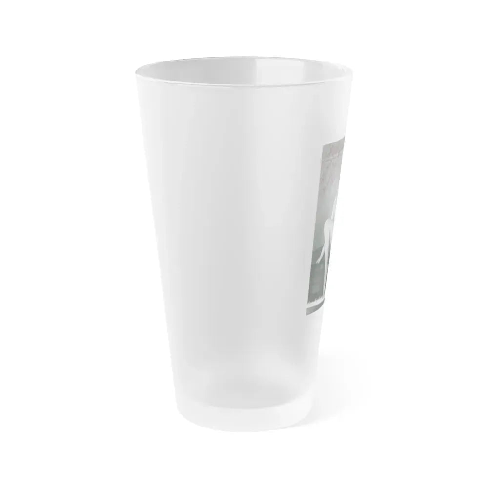 Jeanne Carmen #107 (Vintage Female Icon) Frosted Pint Glass 16oz - Go Mug Yourself