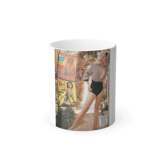 Jeanne Carmen #115 - Pages 1 of 14 with, Color Photo & Color Mag. Covers from Femme Fatales Mag. Oct. '95 (Vintage Female Icon) Color Changing Coffee Mug 11oz - Go Mug Yourself