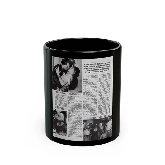 Jeanne Carmen #117 - Pages 3 of 14 with, 3 B&W Movie Stills & Article from Femme Fatales Mag. Oct. '95 (Vintage Female Icon) Black Coffee Mug 11oz - Go Mug Yourself