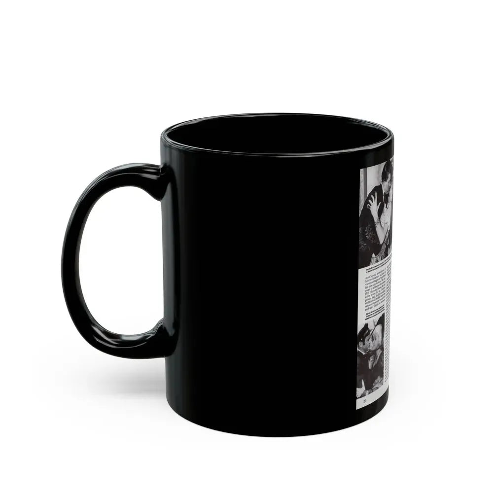 Jeanne Carmen #117 - Pages 3 of 14 with, 3 B&W Movie Stills & Article from Femme Fatales Mag. Oct. '95 (Vintage Female Icon) Black Coffee Mug - Go Mug Yourself