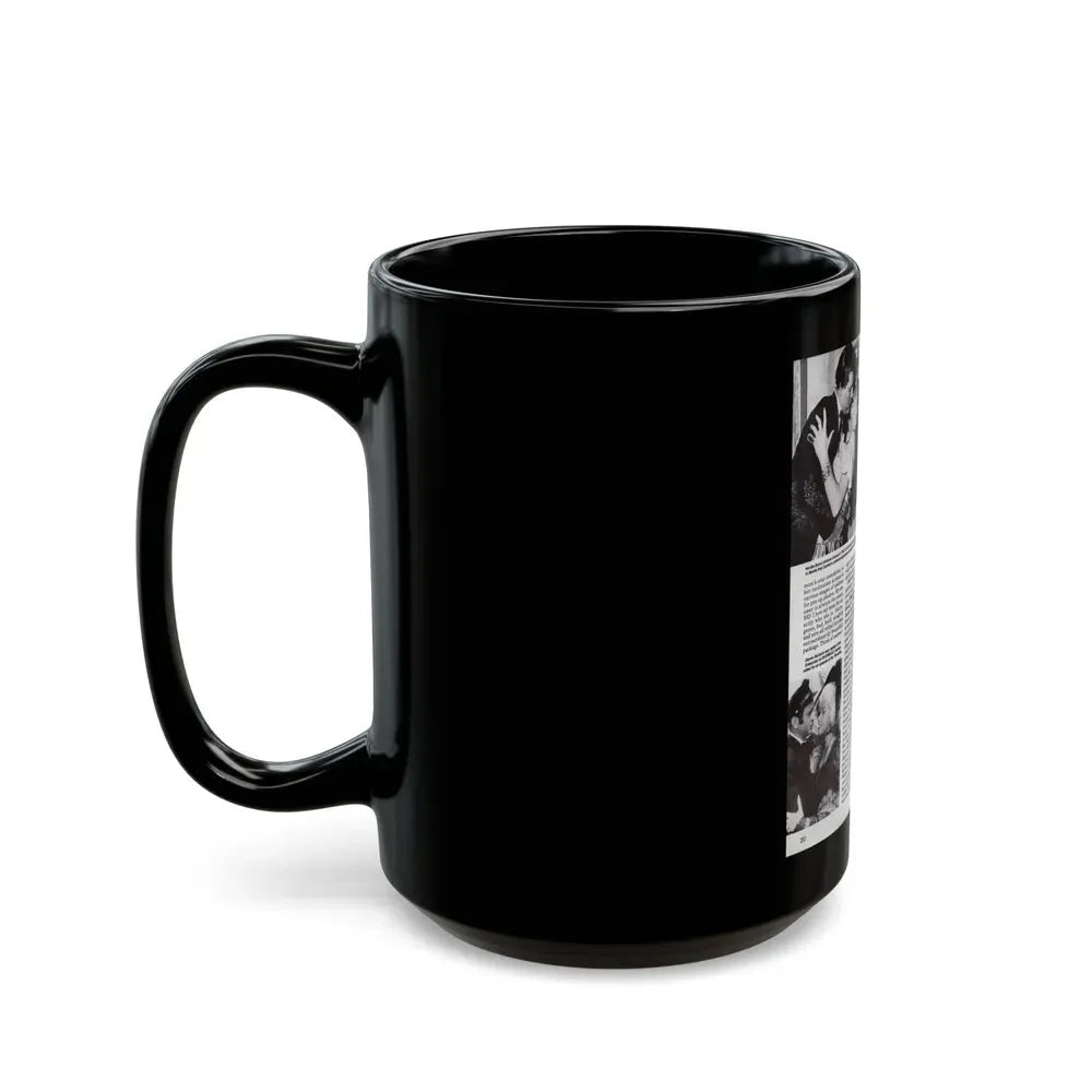 Jeanne Carmen #117 - Pages 3 of 14 with, 3 B&W Movie Stills & Article from Femme Fatales Mag. Oct. '95 (Vintage Female Icon) Black Coffee Mug - Go Mug Yourself