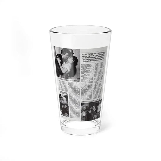 Jeanne Carmen #117 - Pages 3 of 14 with, 3 B&W Movie Stills & Article from Femme Fatales Mag. Oct. '95 (Vintage Female Icon) Pint Glass 16oz 16oz - Go Mug Yourself