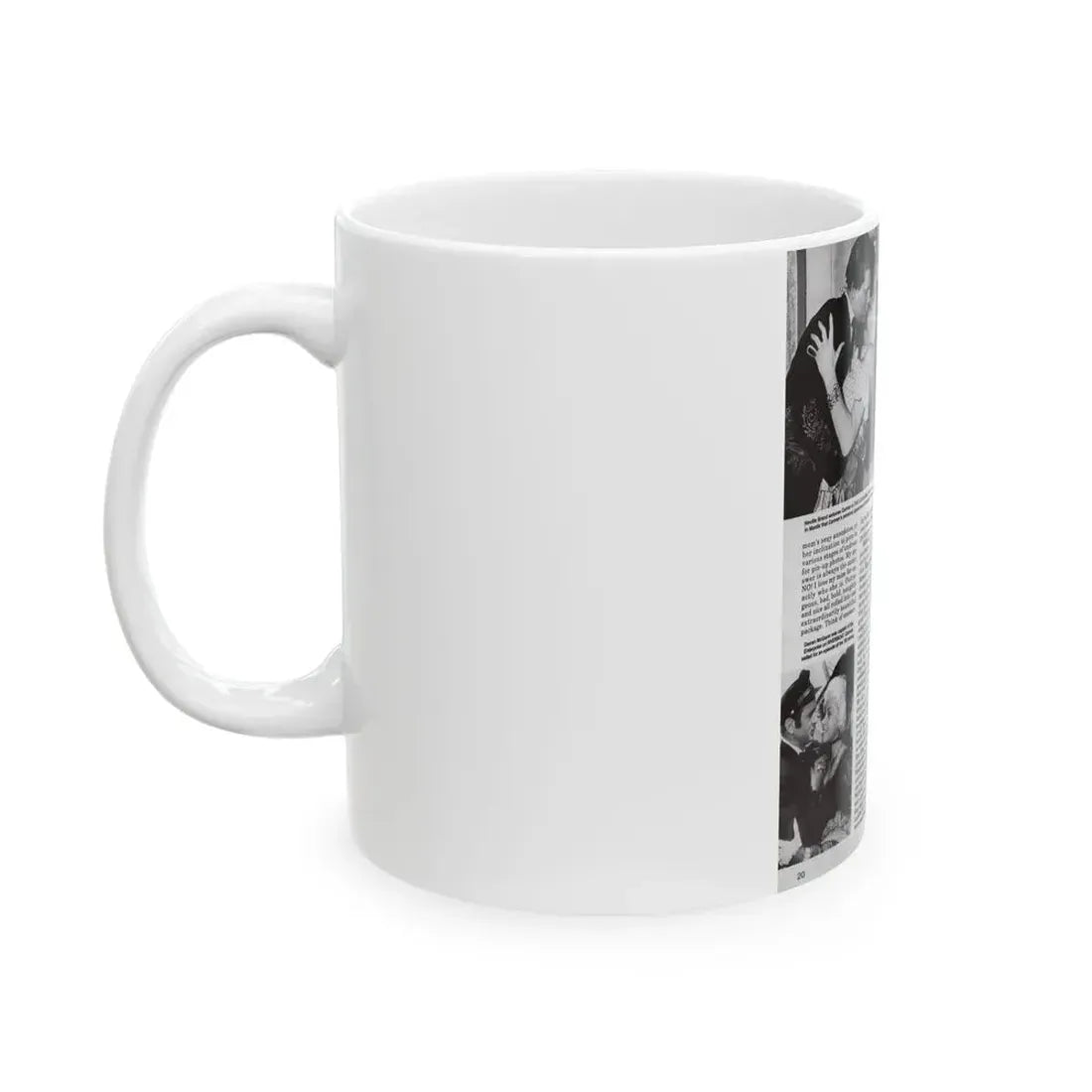 Jeanne Carmen #117 - Pages 3 of 14 with, 3 B&W Movie Stills & Article from Femme Fatales Mag. Oct. '95 (Vintage Female Icon) White Coffee Mug - Go Mug Yourself