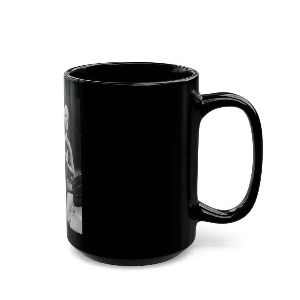 Jeanne Carmen #118 - Pages 4 of 14 with, 1 Large B&W Photo & Article from Femme Fatales Mag. Oct. '95 (Vintage Female Icon) Black Coffee Mug - Go Mug Yourself