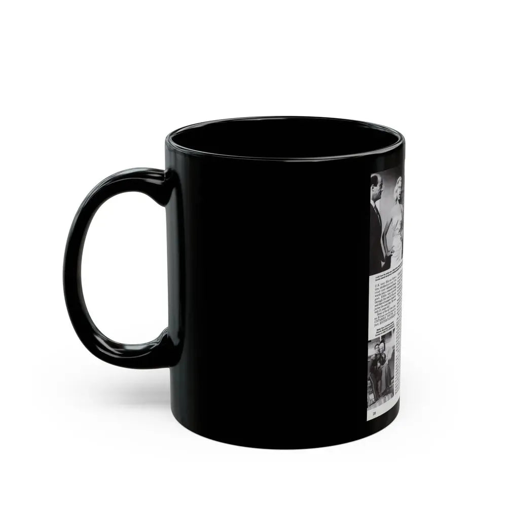 Jeanne Carmen #125 - Pages 11 of 14 with, B&W Movie Stills & Article from Femme Fatales Mag. Oct. '95 (Vintage Female Icon) Black Coffee Mug - Go Mug Yourself