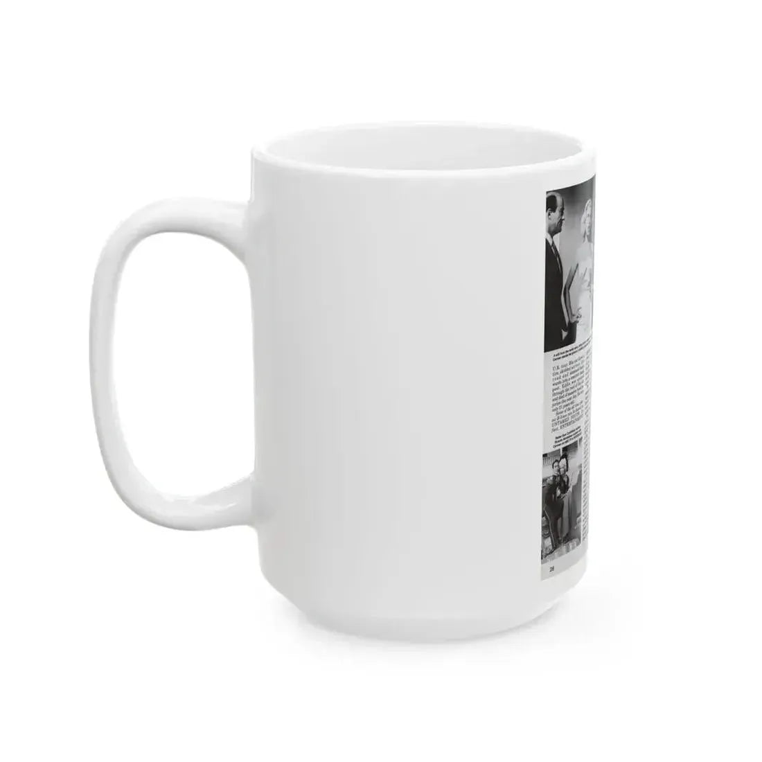 Jeanne Carmen #125 - Pages 11 of 14 with, B&W Movie Stills & Article from Femme Fatales Mag. Oct. '95 (Vintage Female Icon) White Coffee Mug - Go Mug Yourself