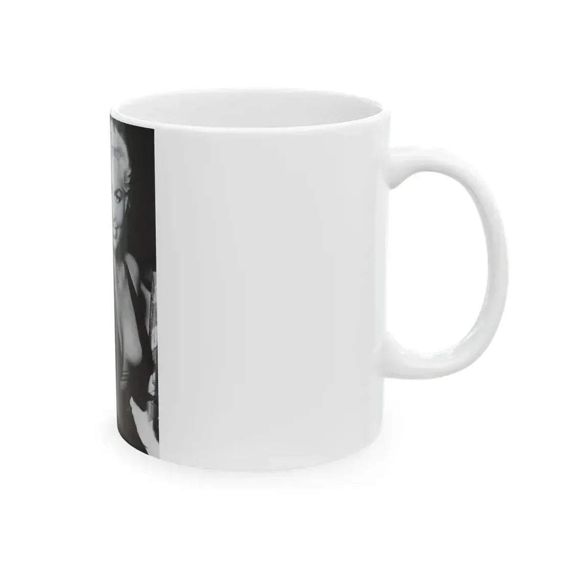 Jeanne Carmen #126 - Pages 12 of 14 with, 1 Large B&W Photo as a blonde & Article from Femme Fatales Mag. Oct. '95 (Vintage Female Icon) White Coffee Mug - Go Mug Yourself