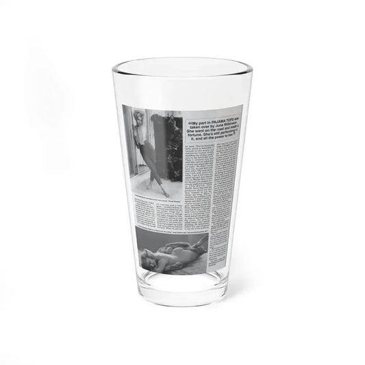 Jeanne Carmen #127 - Pages 13 of 14 with, 2 B&W Photos as a blonde & Article from Femme Fatales Mag. Oct. '95 (Vintage Female Icon) Pint Glass 16oz 16oz - Go Mug Yourself