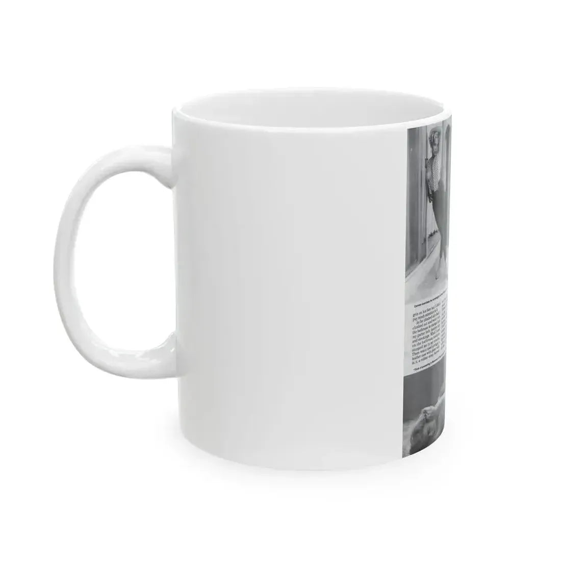 Jeanne Carmen #127 - Pages 13 of 14 with, 2 B&W Photos as a blonde & Article from Femme Fatales Mag. Oct. '95 (Vintage Female Icon) White Coffee Mug - Go Mug Yourself